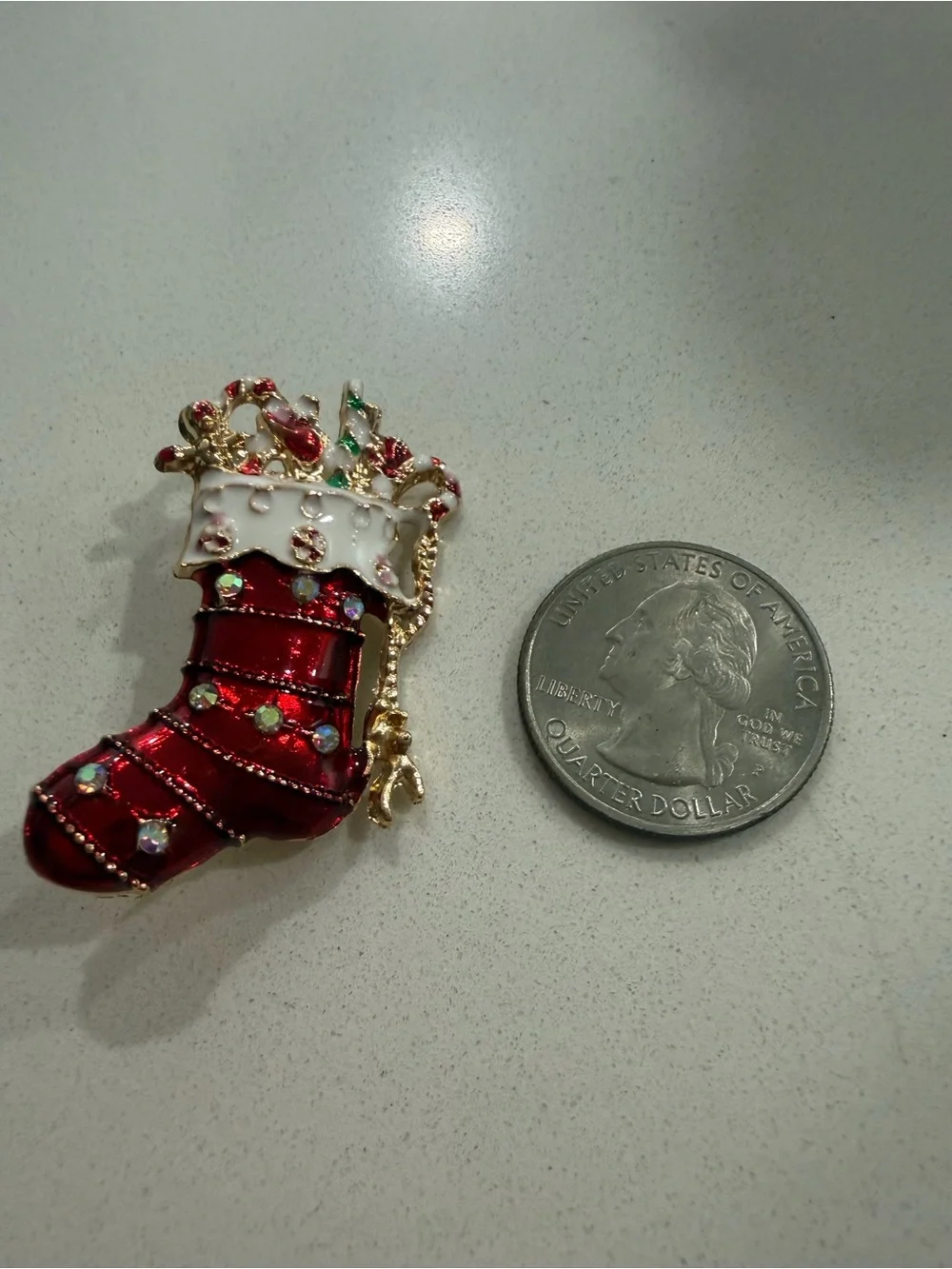 Holiday Stocking Shoe Charm - Sparkling Festive Accent